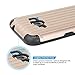 Galaxy J7 (2015) Case, Galaxy J700 Case, With TJS Tempered Glass Screen Protector, Slim Rugged Duo Hybrid Shockproof Armor Drop Protection Case For Samsung Galaxy J7/J700 (Rose Gold)