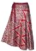 Apparel : Swing A-line skirt/Red w Gold Pattern