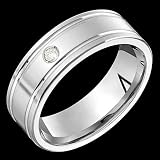 Aleja - Elegant White Gold Ring Wedding Band - Comfort Fit