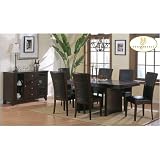 Home Elegance 710 Espresso Trestle Dining Table