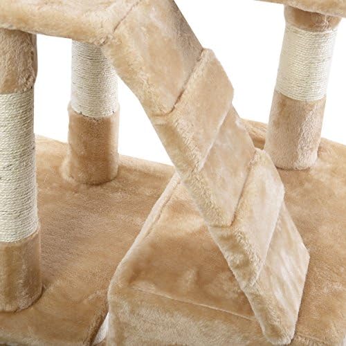 Home Pet - Begie Cat Tree Tower Condo Furniture Scratching Post Pet Kitty Play House66"