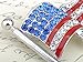 Alilang America USA Patriotic American Red White Blue Crystal Rhinestone Waving Flag Brooch Pin