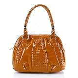 Charles David Desiree Leather Dome Satchel, Black