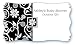 Modern Floral Black & White - Set of 8 Name Tag Stickers