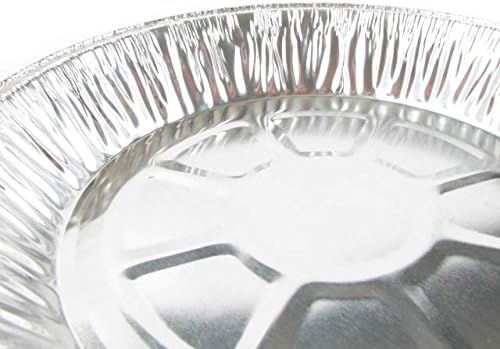 KitchenDance Disposable Aluminum Pie Pan - 9 Inches Round Shaped Reusable Aluminum Foil Heavy Duty Baking Pans - Aluminum Pie Pan Perfect for Baking, Cooking, and Preparing Food - 940, Pack of 50