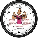 All of THE 7 HABITS #2 - Black Youth (English Text) - Wall Clock from THE 7 HABITS - CLOCK COLLECTION by WatchBuddy Timepieces (Black Frame)