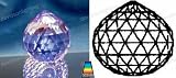 Swarovski Strass Blue Violet Crystal Ball With Lazer Logo Etched 30mm