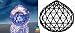 Swarovski Strass Blue Violet Crystal Ball With Lazer Logo Etched 20mm