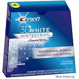 Crest 3D White Whitestrips With Advanced Seal Professional Effects Enamel Safe Dental Whitening, 20 count (Pack of 1)