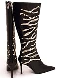 Women's Colin Stuart Leather Zebra Boots