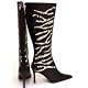 Women's Colin Stuart Leather Zebra Boots