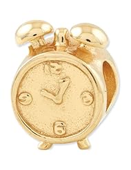 Reflection Beads Silver Gold Plated Alarm Clock Home Bead