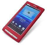 <strong>スキニー</strong>マテリアル シリコンカバー for XPERIA SO-01B レッド 71