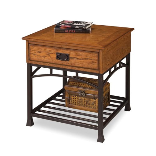 Home Styles 5050-20 Modern Craftsman End Table, Oak