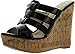 Kayleen Evie-2 Womens Patent Silde On Platform High Heel Wedge Sandals
