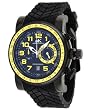 Adee Kaye AK7233-MIPB Yellow Men's Rubber Strap Chronograph Watch