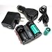 CR2 RAPID BATTERY CHARGER and TWO CR2 800mAh 3V Lithium Li-ion RECHARGEABLE (Pre-charged) Batteries with Wall / Car (110V/240V/12V) Adapters - Kit