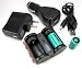 CR2 RAPID BATTERY CHARGER and TWO CR2 800mAh 3V Lithium Li-ion RECHARGEABLE (Pre-charged) Batteries with Wall / Car (110V/240V/12V) Adapters - Kit