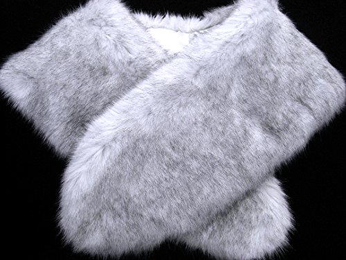 着物美人 女性用 ショール フェイクファー ストール 成人式 振袖用 【 グレー 】a367090-8