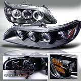 98 99 00 01 02 Honda Accord Halo Projector Headlights - Black (Pair) by