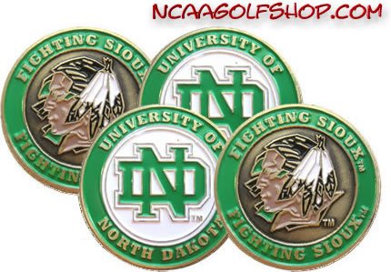 North Dakota Fighting Sioux Golf Ball Markers