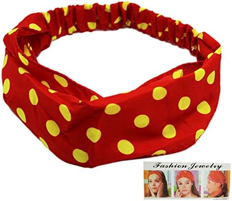 Red and Yellow Polka Dot Wild Girl Fashion Headband
