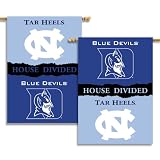 NCAA N. Carolina - Duke 2-Sided 28-by-40 inch House Banner with  Pole Sleeve- Rivalry House Divided