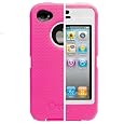 Otterbox Universal iPhone 4 Defender Case (Hot Pink Silicone & White Plastic)