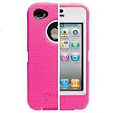 Otterbox Universal iPhone 4 Defender Case (Hot Pink Silicone & White Plastic)