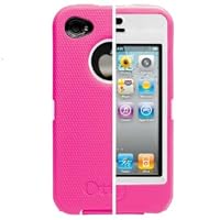 Otterbox Universal iPhone 4 Defender Case (Hot Pink Silicone & White Plastic)