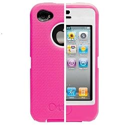 Otterbox Universal iPhone 4 Defender Case (Hot Pink Silicone & White Plastic)