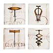 Corkscrew Cocktail Plates Set of 4