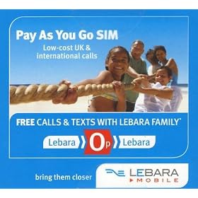 LEBARA MOBILE PAY AS YOU GO PREPAY SIM CARD PACK NEW