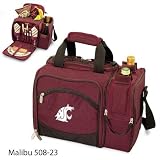 Washington State Embroidered Malibu Picnic Pack Burgundy
