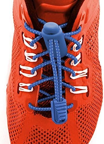 Elastolaces (Sea Blue) - No Tie Elastic Shoe Laces - 2 Additional Clips - Marathon Sport Schedule
