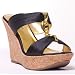 Delicious MID Women's Satin Wedge Sandals