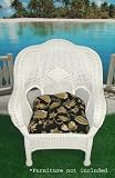 Wicker Furniture Outdoor Patio Chair Cushion - Midnight Black Botanical