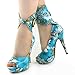 Show Story Multicoloured Floral/Animal Pattern Gladiator Platform Pumps,LF30402