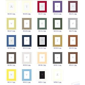 Click here to buy 50 Pcs of 8x10 Picture Mats Mattes Matting for 5x7 Photo + Backing + Bags, Mix color.