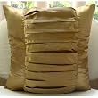 Gold Beauty - Throw Pillow Covers - Satin Pillow Cover with Gathers and Pintucks