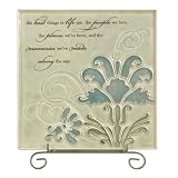 Grasslands Road Life Inspired 8-Inch 'The Best Things..' Square Trivet/Plaque with Stand