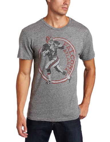 NFL Men's Atlanta Falcons Short Sleeve Triblend Crew (Steel, X-Large)