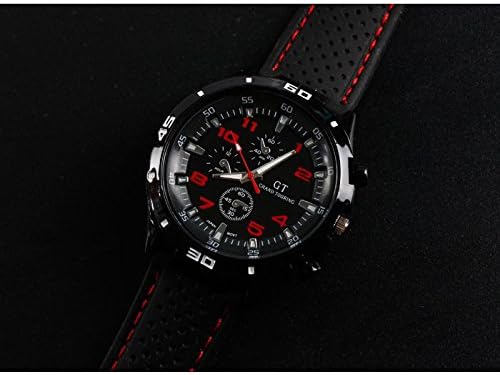 GT Furious Racing Sport Watch Military Pilot Aviator Army Style Black Silicone Faddish F1 Men's Watches