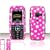 PCMICROSTORE Brand LG Rumor Scoop Magenta Stars Design Snap-On Case Cover with Removable Swivel Belt Clip