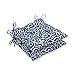 Pillow Perfect Outdoor | Indoor New Damask Marine Wrought Iron Seat Cushion (Set, 2 Piece