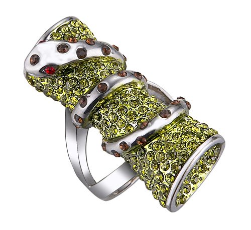 Snake Peridot Designer Inspired Ring Size 7