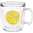Swirls Beach Ball 12 oz Insulated Coffee Mug, Clear