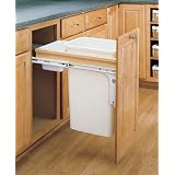 Rev-A-Shelf 4WCTM-1550DM-1 Single 50 Quart Pull-Out Waste Container for Full Height Cabinet with 12'