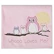 Whooo Loves Me Baby Fleece - Pink