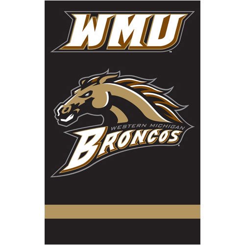 Western Michigan Broncos NCAA Applique Banner Flag (44x28)